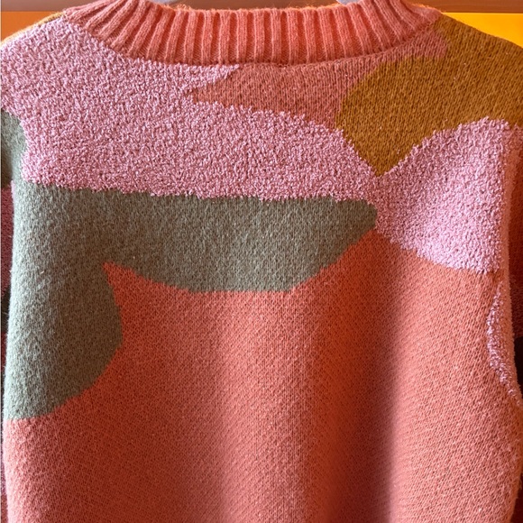 loveriche Abstract Print Multicolor Women's Crewneck Sweater l M - Picture 6 of 11